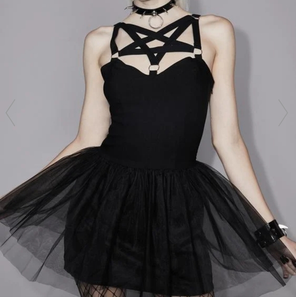 BLEAK MOONLIGHT PENTAGRAM DRESS - Picture 1 of 6